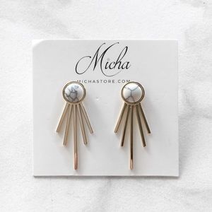 NWT Marble Spike Earrings